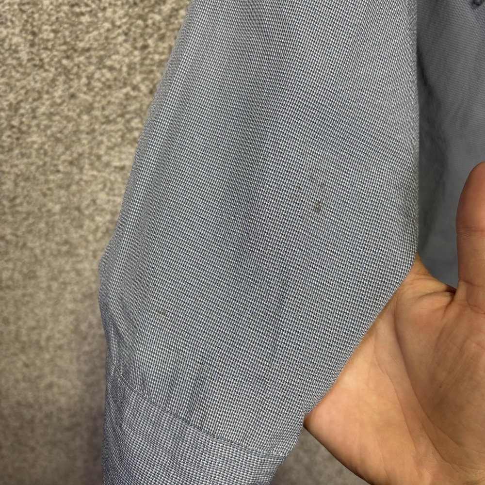 Eddie Bauer Shirt Mens Large Blue Check Long Sleeve Vented Travel Button Up - Picture 3 of 8